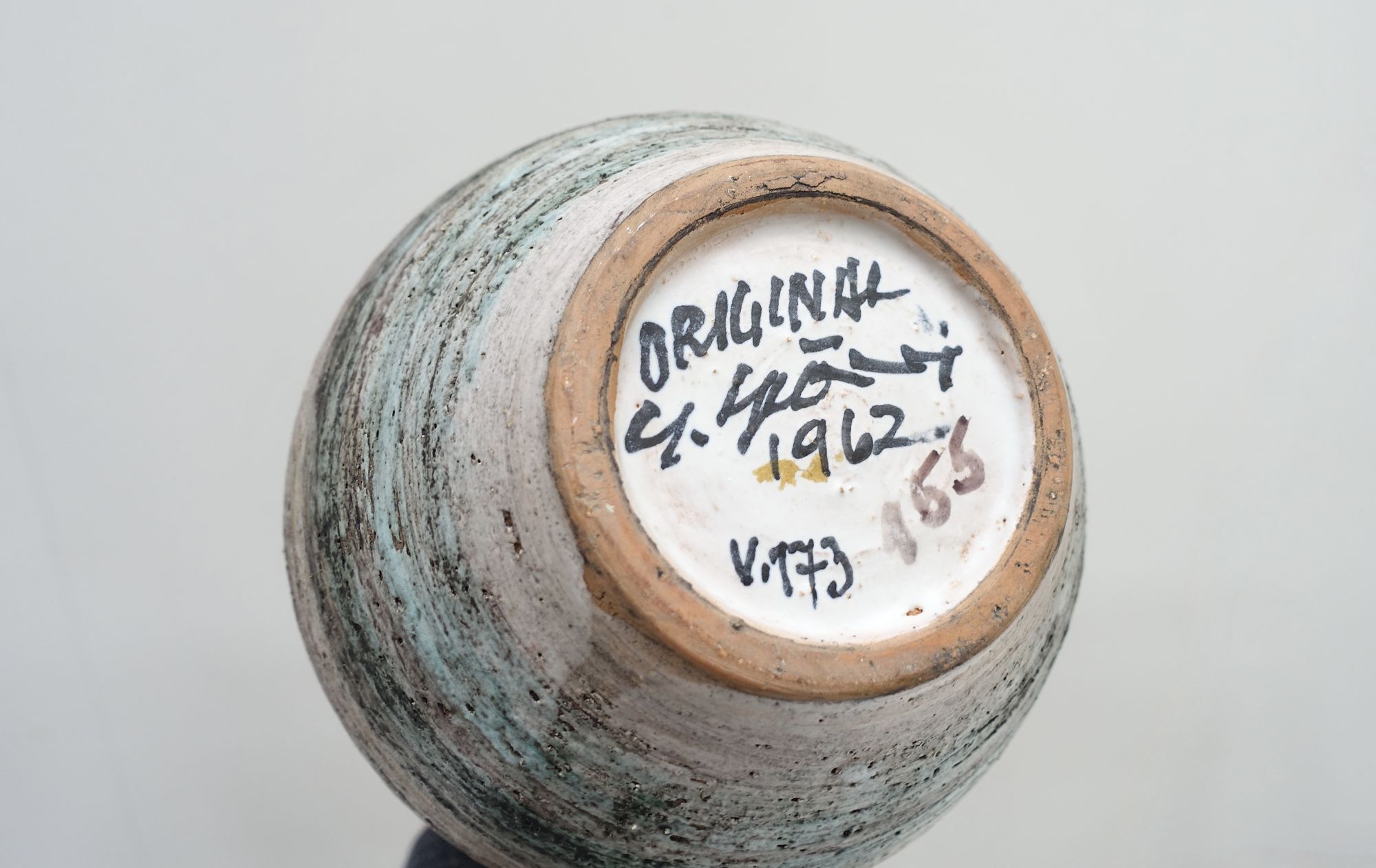 Swiss ceramic vase Gustav Speorri 60s