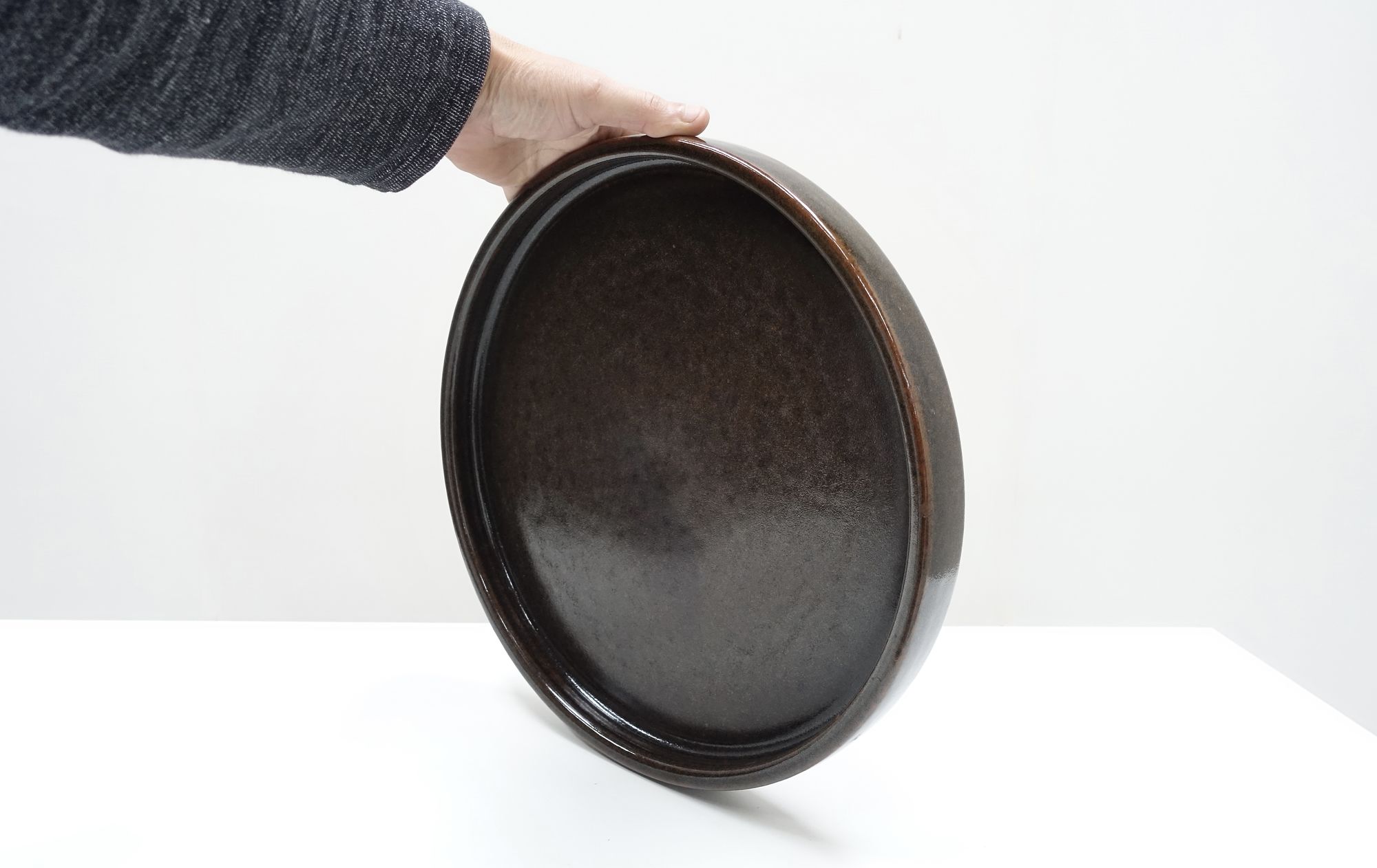 Large ceramic plate Edouard Chapallaz 70s