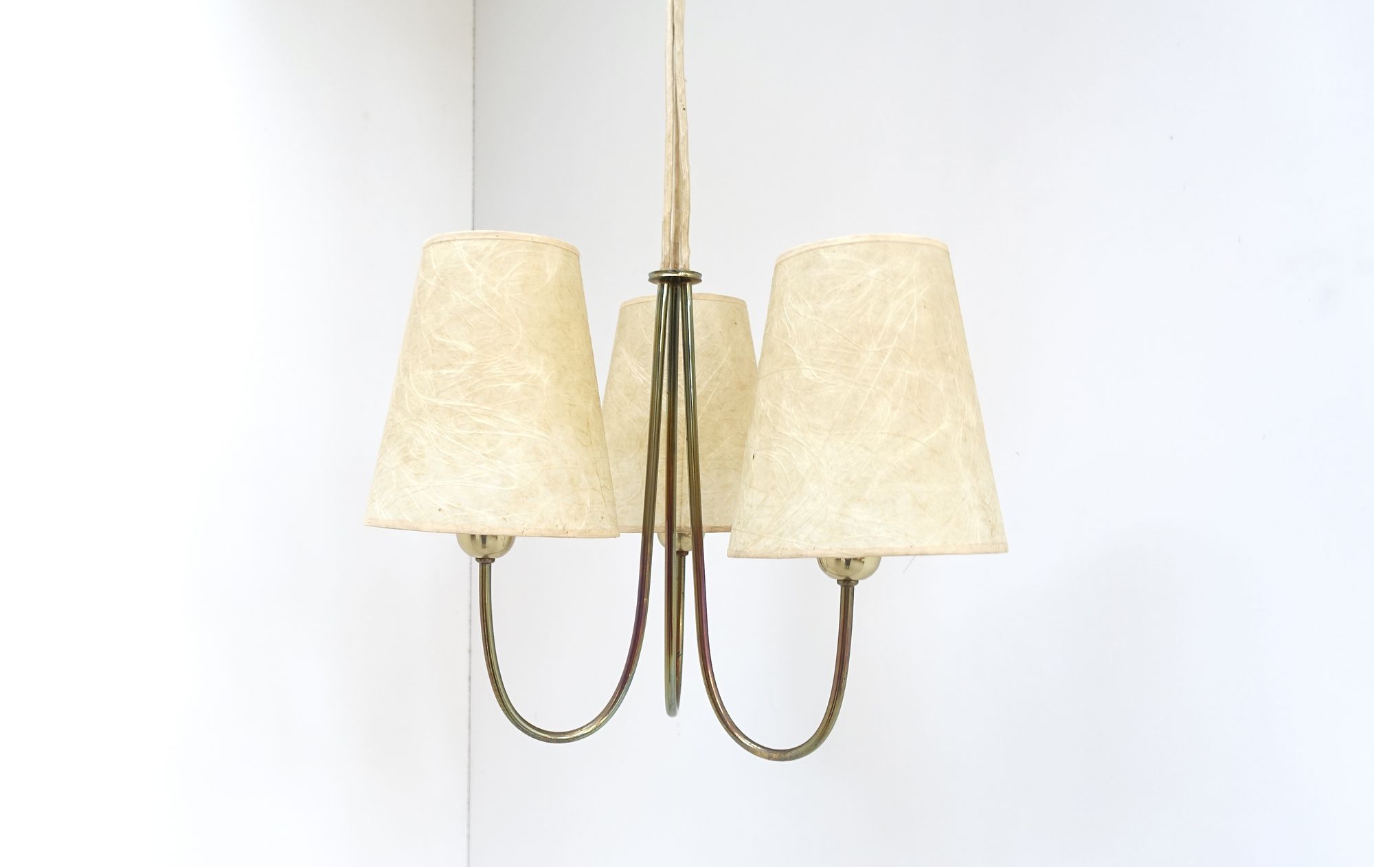 Brass pendant lamp B.A.G. swiss 50s
