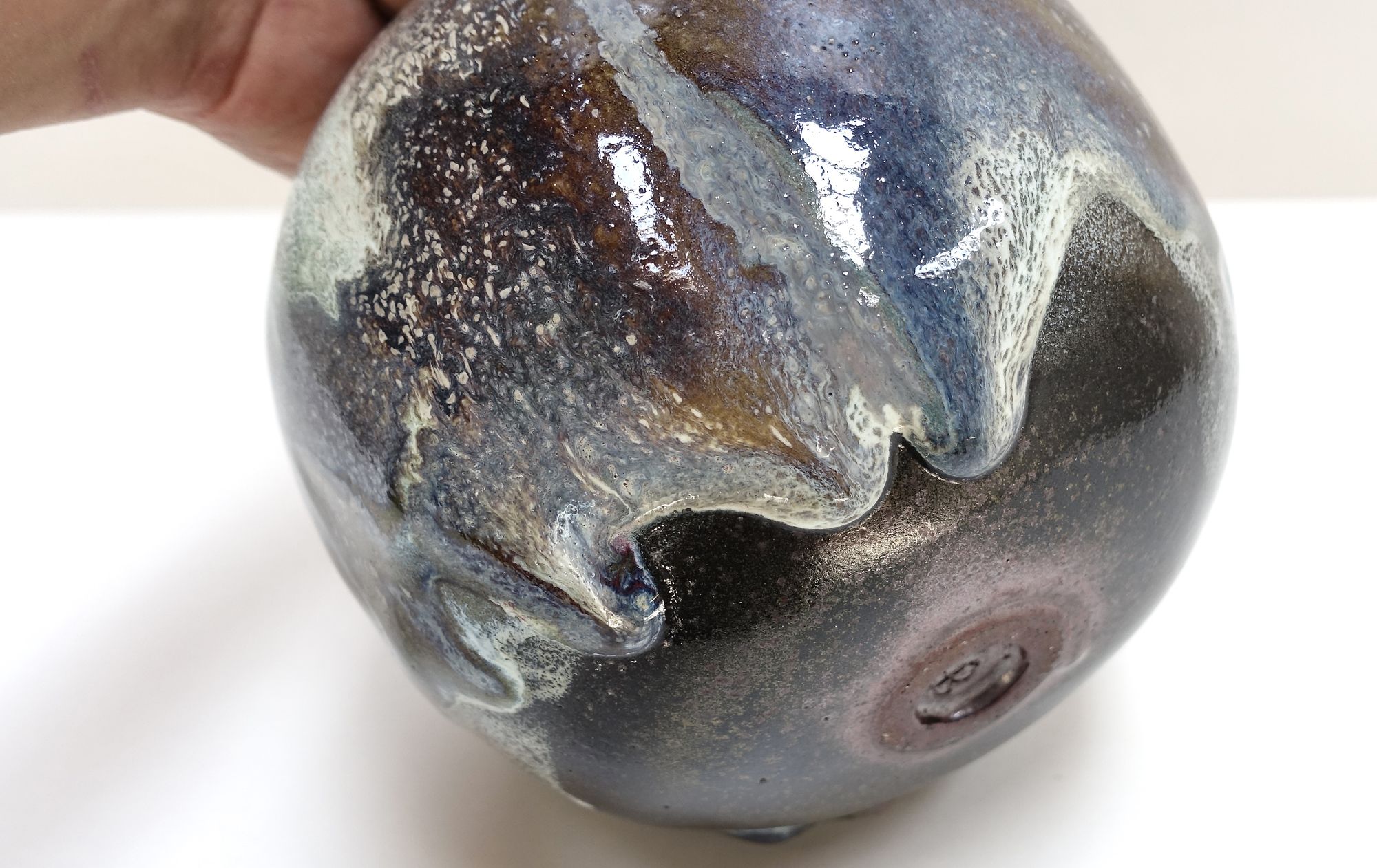 ceramic vase René Ben Lisa 80s French artist