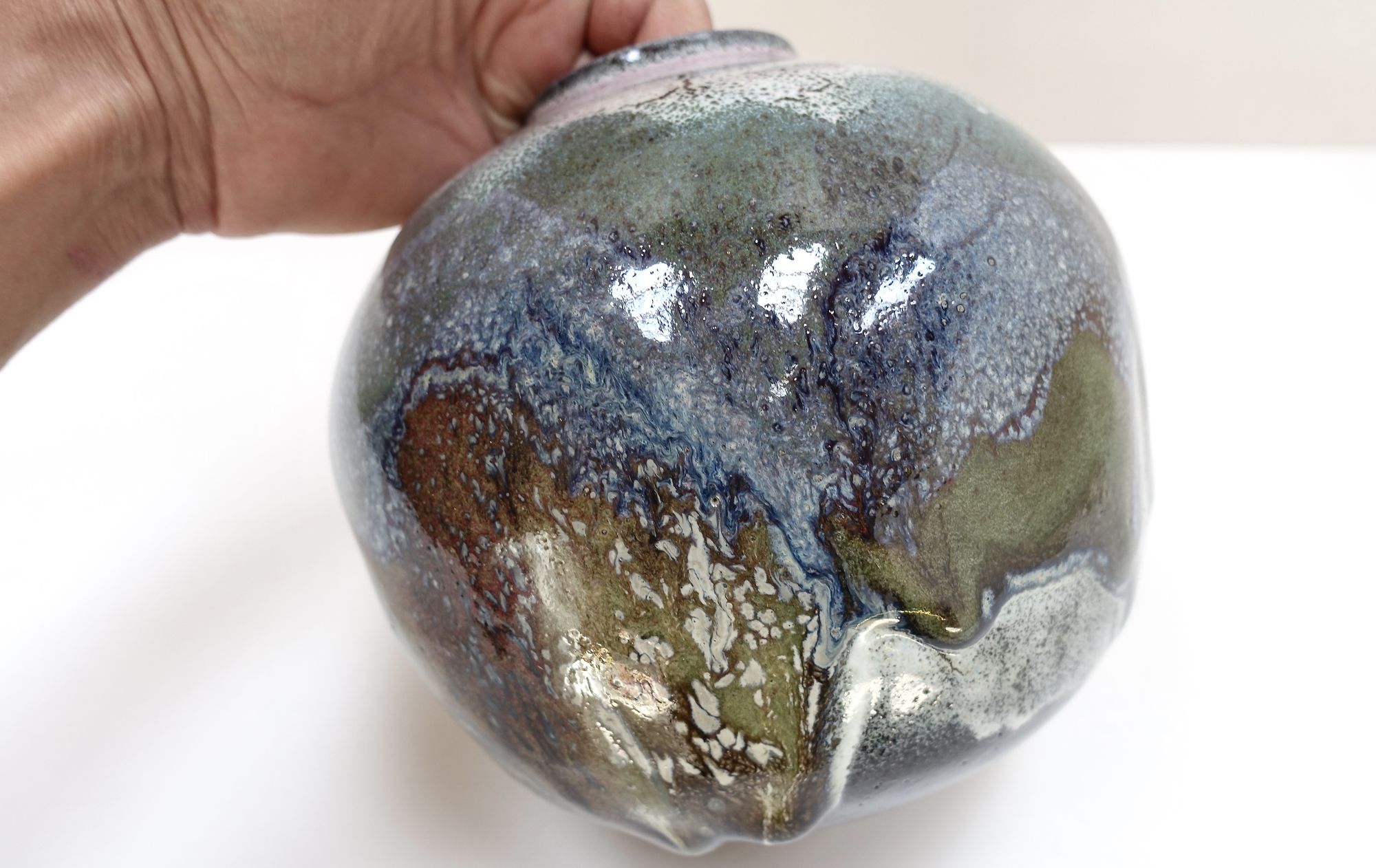 ceramic vase René Ben Lisa 80s French artist