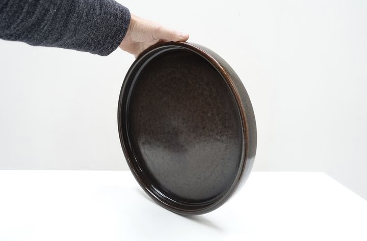 Large ceramic plate Edouard Chapallaz 70s