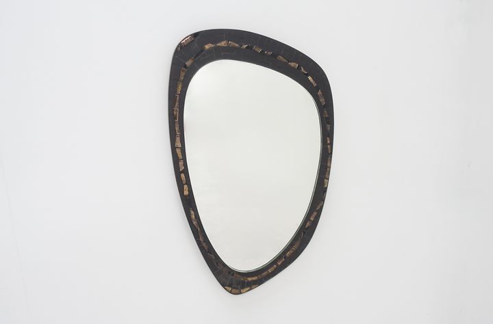 Berthold Müller mirror 50s ceramic mosaic